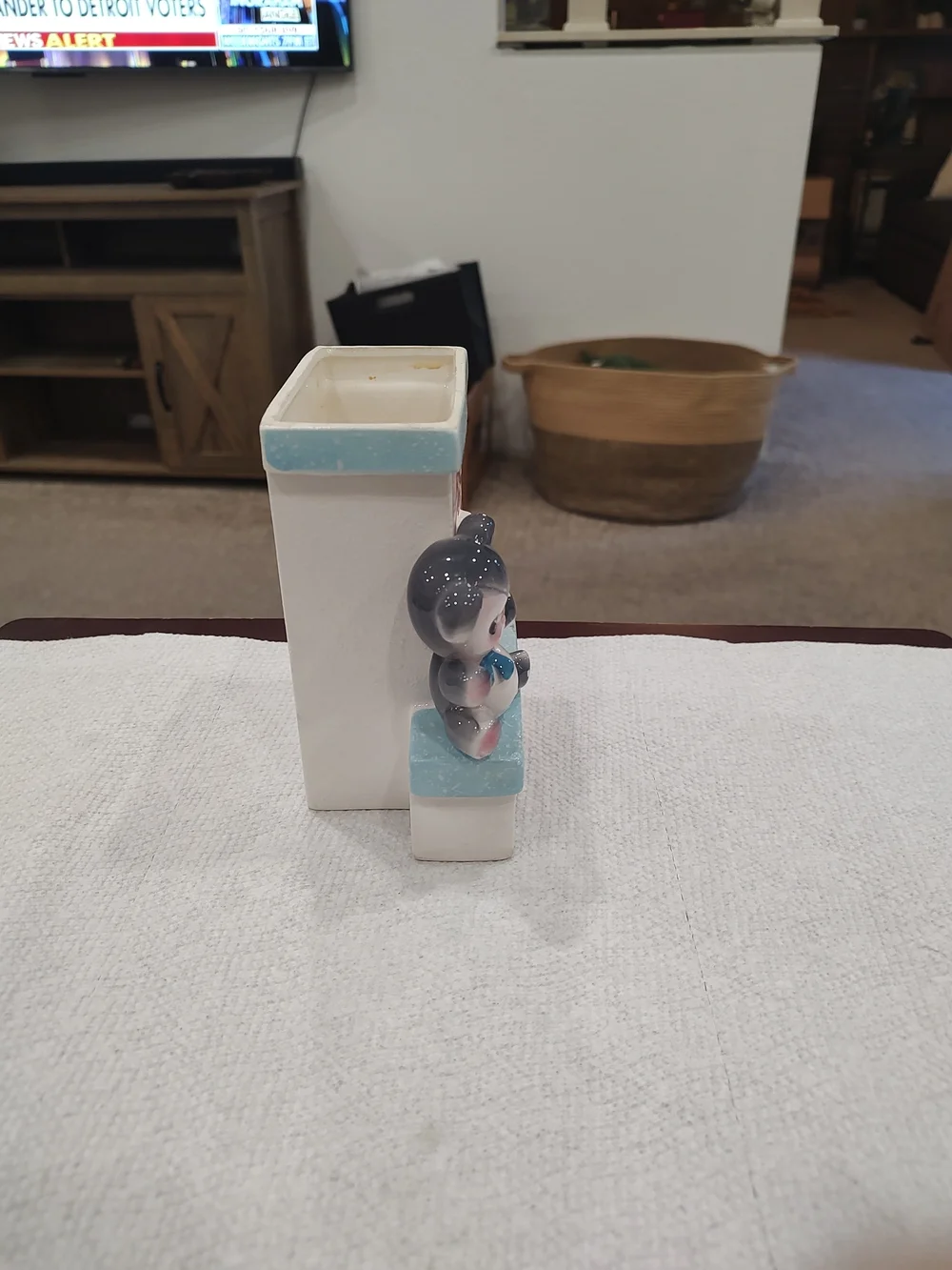 Vintage 1959 Rubens Originals Bear ABC Nursery Ceramic Planter #524